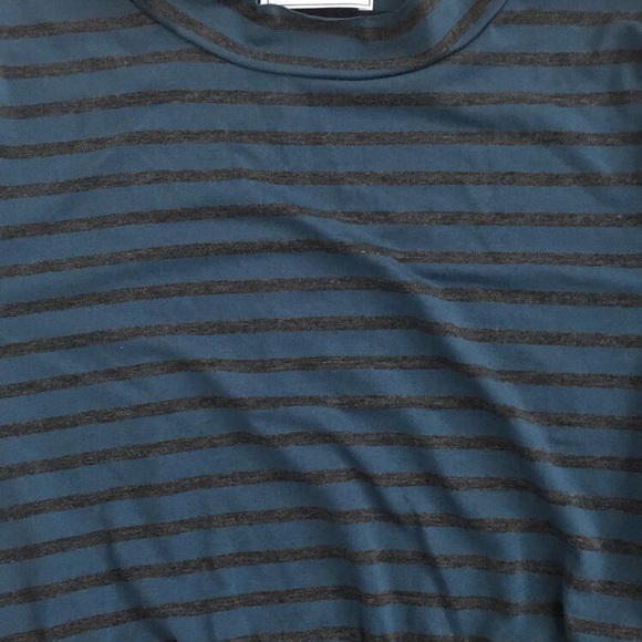 Blue and grey striped midi dress - Picture 2 of 2